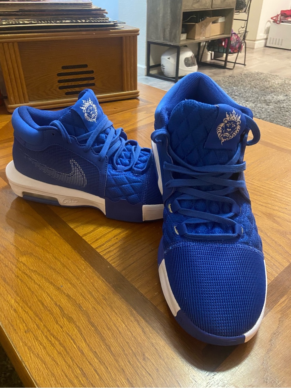 Nike Kids Blue Low-Top Basketball Sneakers